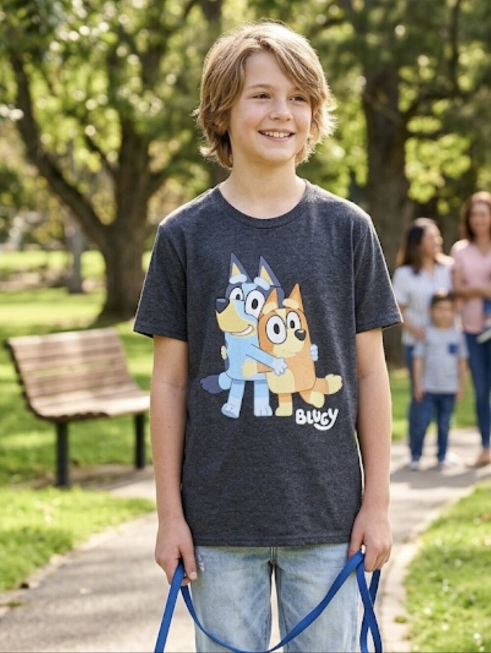 Disney Bluey and Bingo Grey T Shirt Size Youth XL